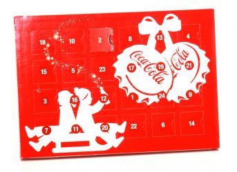 Advent calendar with embossed chocolates