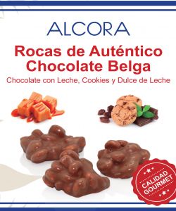 Foto principal Rocas de Chocolate con Leche belga, cookies y dulce de leche